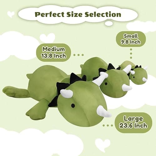 Finebee Weighted Dinosaur Stuffed Animals, Cute Weighted Dino Plush, Soft Stuffed Weighted Plushie Pillow Gifts for Girls Boys(23.6" 3.1Lbs) thumbnail 5