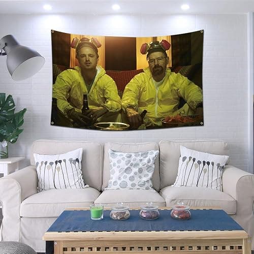 DecrPlus Tapestry Walter White Pinkman Banner Poster Wall Hanging Flag 3x5ft Bedroom Background Decoration thumbnail 2