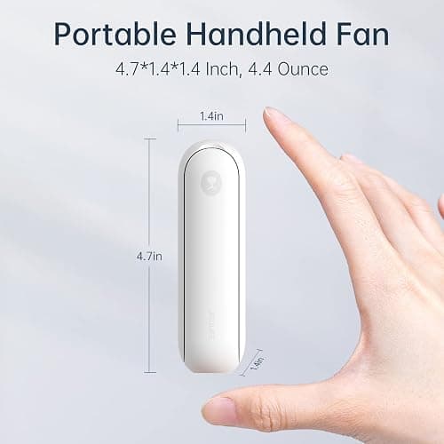 JISULIFE Portable Handheld Fan, Mini 3 In 1 with Rechargeable Battery, Personal Pocket Fan for Travel, Outdoor, USB Power Bank, Flashlight, Essential Ideal Gifts for Summer/Concert/Vacation - White thumbnail 2
