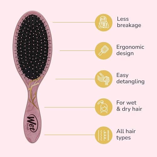 Wet Brush Disney Original Hair Detangler, Belle (Elegant Princess), Ultra-Soft IntelliFlex Bristles, Detangling Brush Glides Through Tangles (Wet Dry & Damaged Hair), Women & Men thumbnail 4