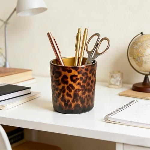 cachiv Votive Candle Holder Leopard Print Glass Tea Lights Candle Holder for Floating Candles Wedding Table Centerpiece Holiday Home Decor thumbnail 7