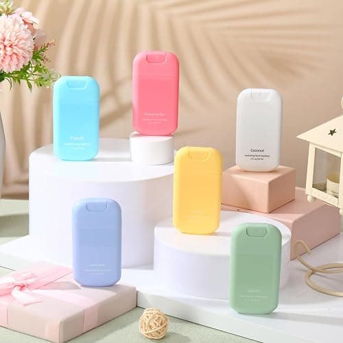 12 Pack Mist Hand Sanitizer Spray with Keychain Power Mini Hand Sanitizer Bulk Travel Size 1oz Scented Moisturizing Variety Pack Back to School Teacher Gift Staff Positive Employee Gift(Fresh) thumbnail 5