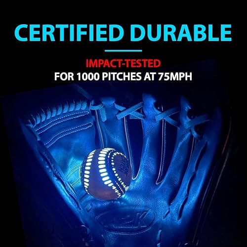 SPARK CATCH Light Up Baseball, Glow in The Dark Baseball, Sports Gear Accessories Gifts for Boys 8 9 10 11 12 13 14 15 Years Old, Kids Teens All Ages Gift Ideas thumbnail 4