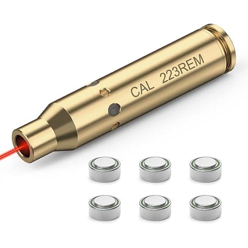 CVLIFE Bore Sight Laser 223 5.56mm/9mm/.243.308/12Gauge/7.62x39mm/.45acp Red Laser Bore Sighter with Batteries - Image 1