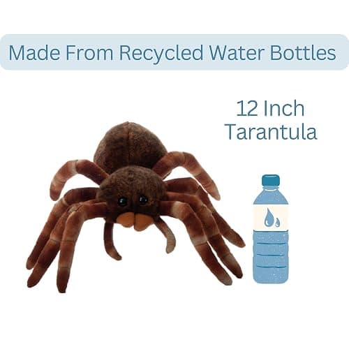 The Petting Zoo Sitting Tarantula Stuffed Animal Plushie, Wild Onez, 12 in | Tarantula Realistic Wildlife Zoo Animals by Zoologee. Great Toys for Girls and Boys. Plush Gifts for Kids thumbnail 9