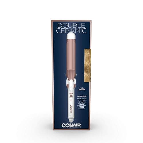Conair CD702GNC Double Ceramic 1.25 Inch Curling Iron, 1 1/4 inch barrel creates loose curls – for short, medium, and long hair, High heat 375°F, Instant heat up, Anti-frizz control, Dual voltage hair curler thumbnail 5