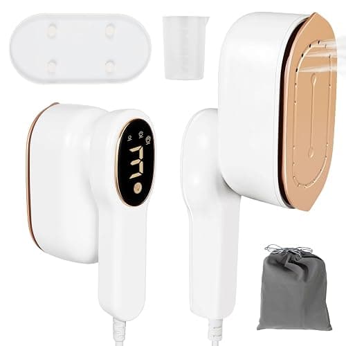 Smart Travel Steamer for Clothes, 1200W Handheld mini travel Steam All-in-One Portable Steamer Iron with LCD Display, 3 Steam Modes & 5s Fast Heat-up, Garment Steamer for Travel, Home, and Office - Image 1