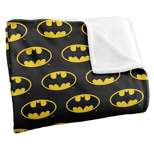 Batman Blanket, 60"x80" Classic Bat Shield Logo Pattern Silky Touch Super Soft Throw Blanket thumbnail 4