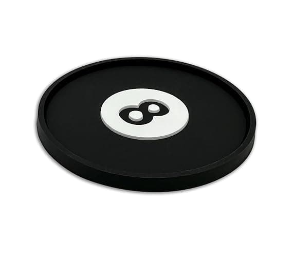 NJECT Magic 8 Black Billard Ball Automotive 3D Textured Silicone Coasters (2.6" Diameter) | Universal Fit for All Cars, Trucks, SUVs & More | Non-Slip Durable | Set of 2 thumbnail 5