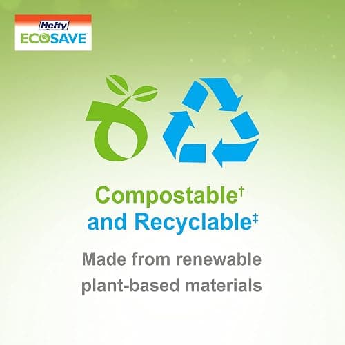 Hefty™ ECOSAVE Compostable Disposable Paper Plates Dessert 6.75", 125 Count, White thumbnail 4