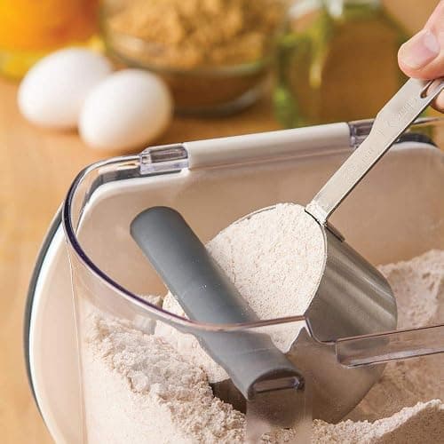 Progressive ProKeeper Baker's Airtight Kitchen Storage Canister Container Set for Flour, Sugar & More, Keeps Ingredients Fresh, with Accessories (Multicolor, 6- Piece) thumbnail 2