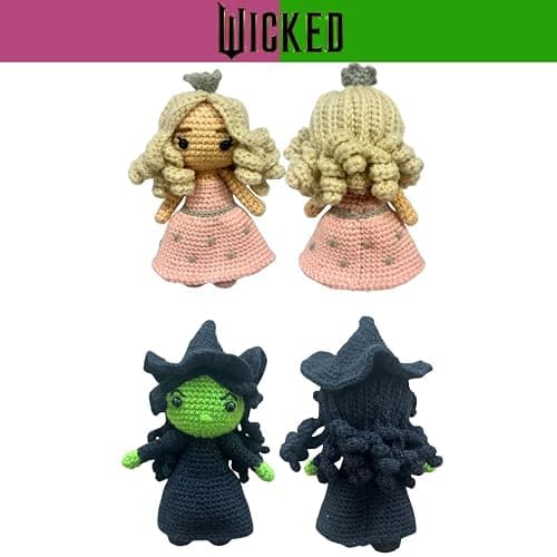 Innovative Designs Wicked Crochet Kit for Beginners, DIY Crochet Kits for Adults, Teens, Kids, Instruction Manual – Elphaba and Glinda thumbnail 6