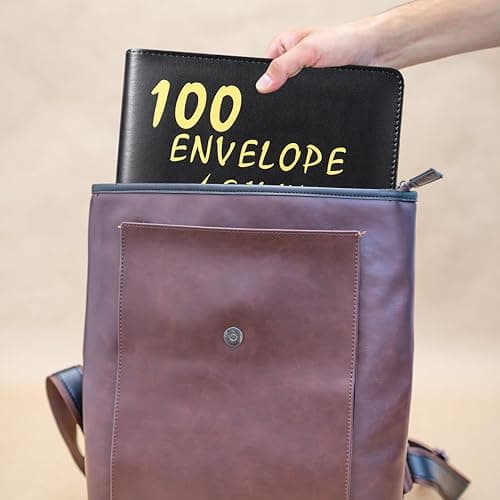 MUQING 100 Envelopes Money Saving Challenge Binder, Inside Sheets Silkscreen, Reusable Tracker, Money Saving $5050 Binder (Purple) thumbnail 6