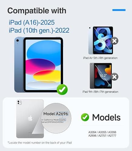 iGluz 2 Pack for iPad 11th/10th Gen.(A16 2025/2022,11/10.9 inch)9H+ Tempered Glass Screen Protector with Easy-Install Box[12FT Grade Shatterproof]Apple Pencil Compatible,HD Clarity,Scratch Resistant thumbnail 2