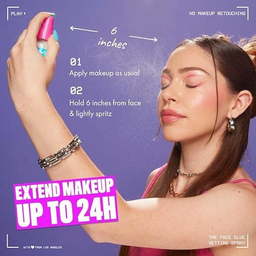 NYX Professional Makeup - Spray Fixateur de Maquillage - Résistant aux Transferts et Waterproof - Tenue Longue Durée 24H - Formule Vegan - The Face Glue Setting Spray - 60ml thumbnail 7