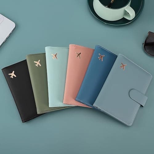 Melsbrinna Premium Leather Passport Holder Covers Case, Waterproof Rfid Blocking Travel Wallet Passport Holder with Pen Holder, Cute Passport Book for Women/Men thumbnail 7