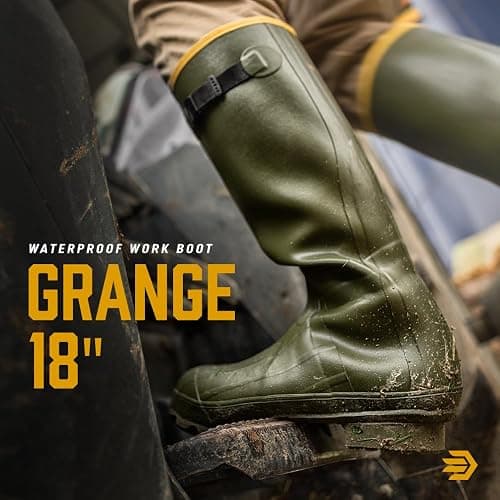 LaCrosse Grange Rubber Hunting & Work Boots for Men - Waterproof ZXT Rubber, with Adjustable Fit Strap, EVA Footbed, and Slip-Resistant Outsole thumbnail 2