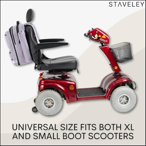Staveley XL Expandable Mobility Scooter Bag for Electric Mobility Scooters & Boot Scooters - Back of Seat Bag (Purple) thumbnail 4