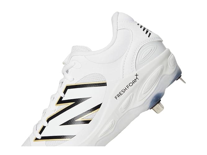 New Balance Men's Fresh Foam X 3000 V7 Baseball Shoe, White/Black, 8.5 W thumbnail 6
