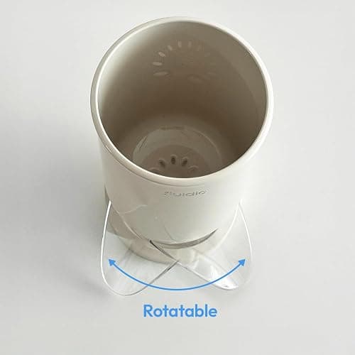 carrotez Utensil Drying Holder for Kitchen Counter, Self Draining, Small Utensil Cutlery Flatware Silverware Holder Drainer Cup, Beige, 1 ea thumbnail 9