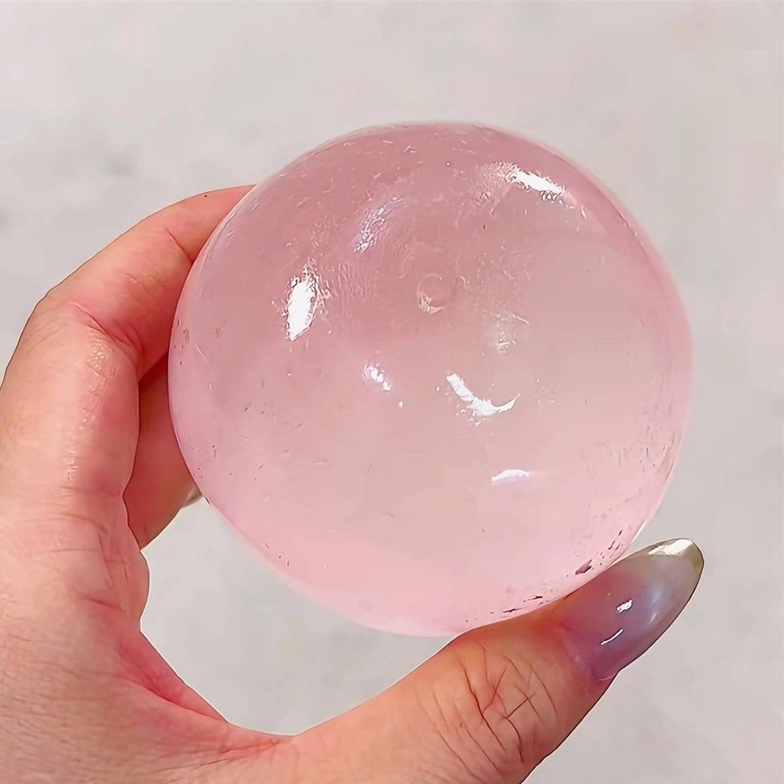 Coconut Oil Stres s Ball Squishies, Slow Rising Coconut Oil Squeeze Ball Clear Jelly Fidget Stres s Balls, Non-Sticky, Easy to Clean thumbnail 8