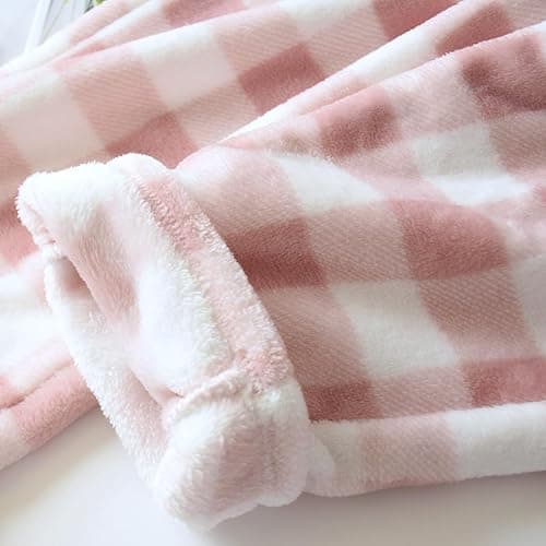 codcm Womens Plaid Fluffy Pajama Pants Fuzzy Fleece Cozy Lounge Pants with Pockets Winter Warm Pj Bottoms thumbnail 5