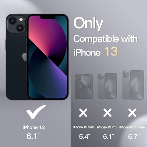 JETech Silicone Case for iPhone 13 6.1-Inch, Silky-Soft Touch Full-Body Protective Phone Case, Shockproof Cover with Microfiber Lining (Black) thumbnail 2