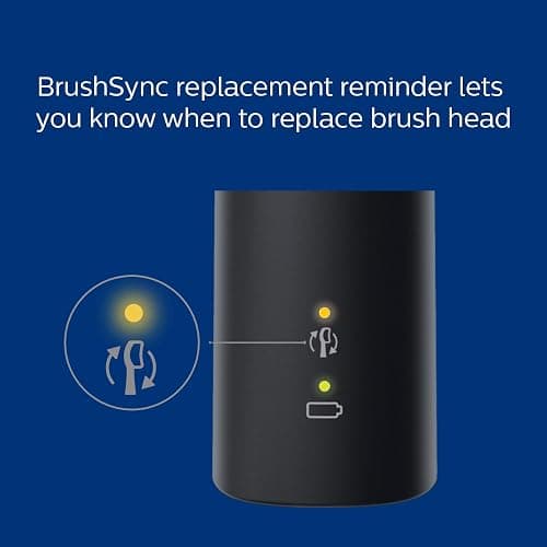Philips Sonicare ProtectiveClean 5300 Rechargeable Electric Toothbrush, with Pressure Sensor, 3 Cleaning Modes, SmarTimer and QuadPacer, with 2 Bonus Brush Heads, Travel Case, Black, Model HX6423/34 thumbnail 7