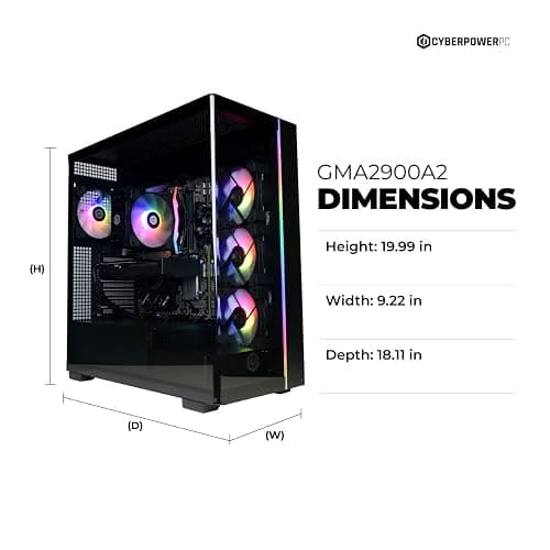 CyberPowerPC Gamer Master Gaming PC, AMD Ryzen 7 8700F 4.1GHz, GeForce RTX 5060 Ti 8GB, 16GB DDR5, 1TB PCIe 4.0 SSD, WiFi Ready & Windows 11 Home (GMA2900A2) thumbnail 3