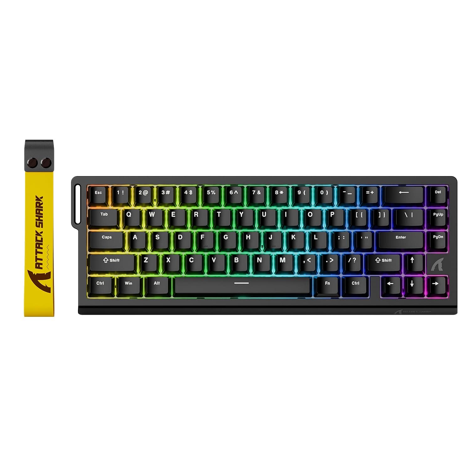 ATTACK SHARK X68 HE Rapid Trigger Mechanical Gaming Keyboard 60% Wired TKL with Adjustable Actuation,Hall Effect Magnetic Switch,8KHz Polling Rate,RGB Backlit,Top Mount for PC Mac Esport Gamer(Black) - Image 1