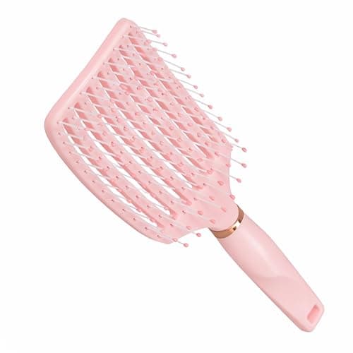 Mineroll Detangler Hair Brush – Soft Bristle Vent Brush for Wet & Dry Hair, Pain-Free Detangling for Curly, Wavy, Fine & Straight Hair, For Women, Men & Kids (Pink) thumbnail 11