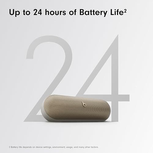 Beats Pill - Portable Bluetooth Speaker- Up to 24H Battery Life, Water Resistant, Bluetooth, Apple & Android Compatible, Seriously Loud Sound for Home, Outdoor and Travel- Champagne Gold thumbnail 4
