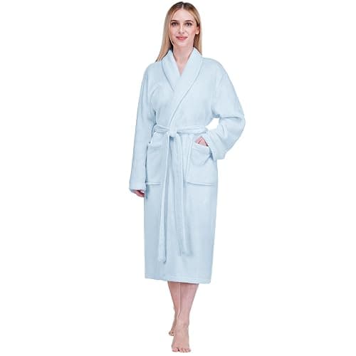 PAVILIA Womens Robe Fleece Plush Soft, Fluffy Fuzzy Cozy Warm Bathrobe, Shower Spa House Long Robe for Women - Image 1