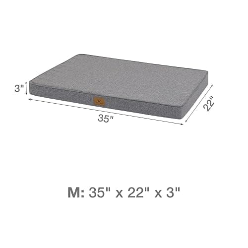 Flex Grid Memory Foam Dog Bed for Large Dogs, Large Washable Dog Bed with Removable Cover, Flex Grid Memory Foam Support & Anti-Slip Bottom, Joint Relief Pet Sleeping Mat for Dogs (Grey, Medium) thumbnail 11