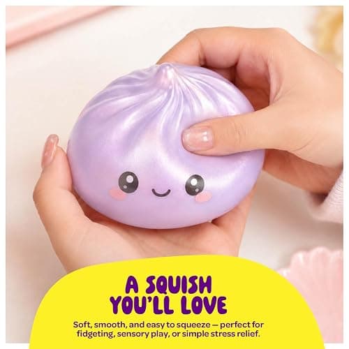 Glitter Dumpling Squishy Mystery Box - UV Color-Changing - Squishies Toys | Squeeze Toy - Squishys Big Dumplings Fidget Stress Sensory Toys - Gifts for Kids, Teens, Girls, Boys - Desk Toy thumbnail 7