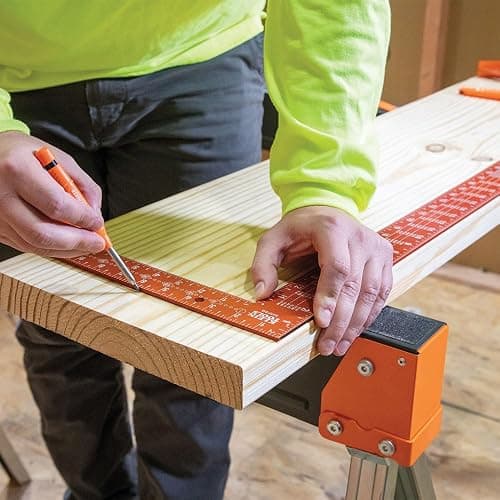 Klein Tools 935SQVP 7-Inch Rafter and 16 x 24-Inch L-Shaped Framing Square Set, Double Laser Etched Aluminum, Multi-Functional Carpenter Layout Tool for Woodworking thumbnail 9