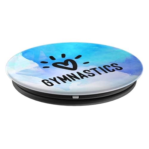 Gymnastics Blue Watercolor Girls Gymnast Gift PopSockets PopGrip: Swappable Grip for Phones & Tablets PopSockets Standard PopGrip thumbnail 4