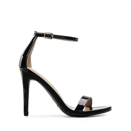DREAM PAIRS Women's High Heels Flower Ankle Strap Stilettos Round Open Toe Dressy Sexy Sandals thumbnail 7