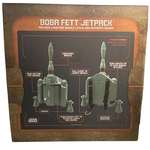 WDW Orlando Galaxy’s Collection Boba Fett Jetpack Toy with Launching Missile, Lights, Authentic Sounds, Interactive Features, Rotating Boosters thumbnail 2