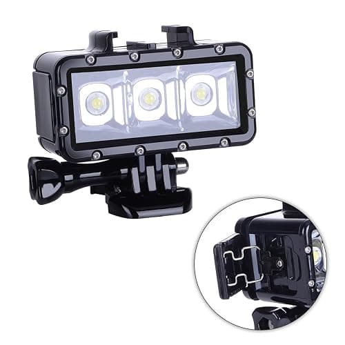 Suptig Diving Light - Waterproof Underwater Light for Gopro Hero 13/12/11/10/9/8/7/6/5/4/3/3+/Session/AKASO/DJI Osmo - 147ft (45m) thumbnail 3