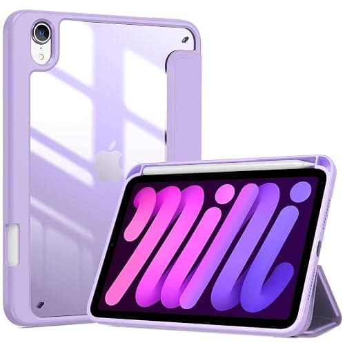 ProCase Smart Case for iPad Mini 7th(A17 Pro) 2024 / Mini 6th Generation 8.3" 2021, Protective Cover with Pencil Holder for iPad Mini 7 6 8.3 Inch (A2993 A2995 A2567 A2568 A2569) -Purple - Image 1