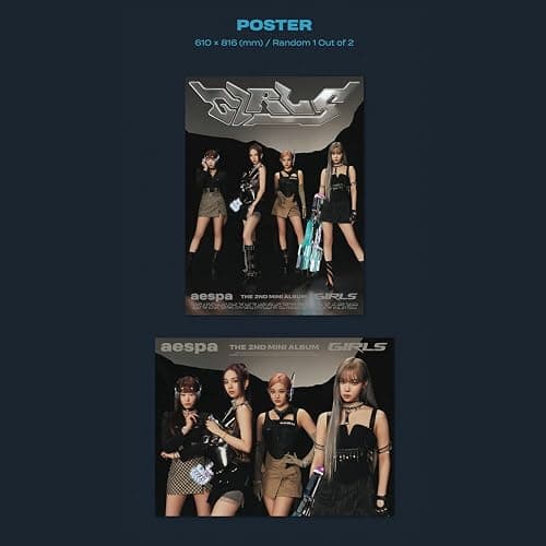 aespa - 2nd Mini Album [Girls] (KWANGYA Ver.) Photo Book + CD-R + Sticker + Folded Poster + Polaroid Card + Photo Card + Poster + 2 Pin Button Badges + 4 Extra Photocards thumbnail 7