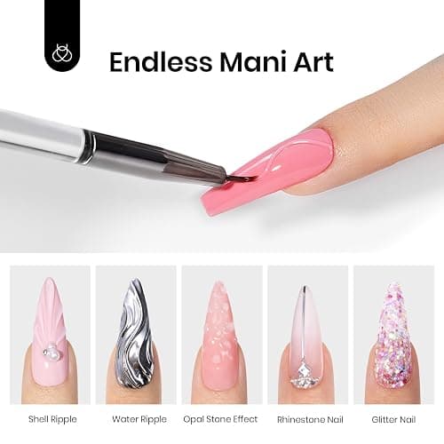 Beetles Builder Gel for Nails-10 in 1 30g *3 Colors Builder Gel Nail Kit Nail Extension Clear Nude Pink Hard Gel Sculpted Gel with Base Top Coat Nail Forms Nail Pen Nail Art Manicurist Gift for Women - 0-0-Builder Sculpture Gel Kit thumbnail 5