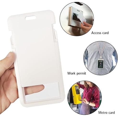 SAMIQU Photocard Holder Keychain - Photo Card Holder with Heart Shape Y2k Keychain Charm|Transparent Photocard Sleeves Badge Holders for Bus Card Student ID (Set of 2) thumbnail 5