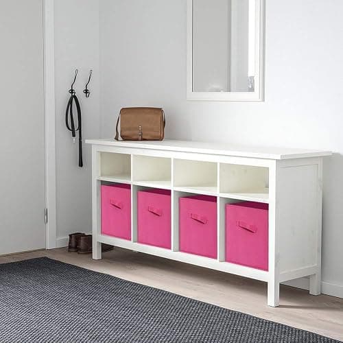 ShellKingdom Storage Bins, Foldable Fabric Storage Cubes And Cloth Organizer Drawer For Closet And Toys, 2 Pack (Fuchsia) | Storage Organizer For Closet And Toys, 10.5x10.5x11 INCH, 2 Pack (Fuchsia) thumbnail 5