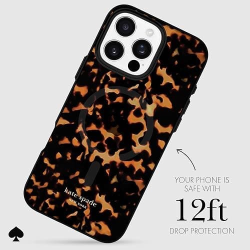 Kate Spade New York iPhone 16 Pro Max Case - Compatible with MagSafe - Designer Phone Case - Tortoise thumbnail 3