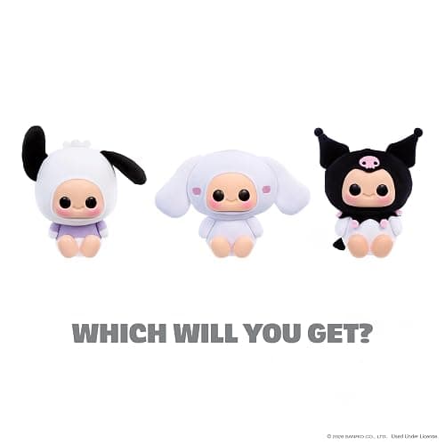 Hyojo Hello Kitty and Friends Series - Kuromi, Cinnamoroll & Pochacco | Single Squishy Collectable, Soft Plush and Mixed Materials, Squeezable Squishy Feel, Keychain Included, for All Ages thumbnail 2