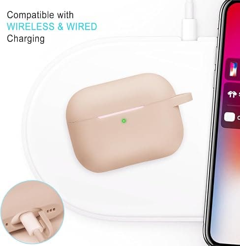 Case for Apple Airpods Pro 3 (2025) - VOTILE Airpods Pro 3 Cases Cover Women Silicone iPods Pro 3 Earbuds Wireless Accessorie Charging Cases Girl Bling Keychain for Airpod iPods Pro 3 - Milk Tea thumbnail 5