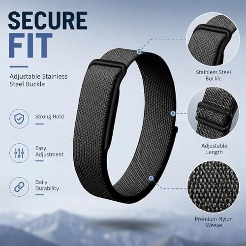 Band for Google Fitbit Air, Breathable Replacement Sport Strap with Classic Buckle, Water & Sweat Resistant, Adjustable Replacement Strap Compatible with Google Fitbit Air Fitness Tracker thumbnail 4