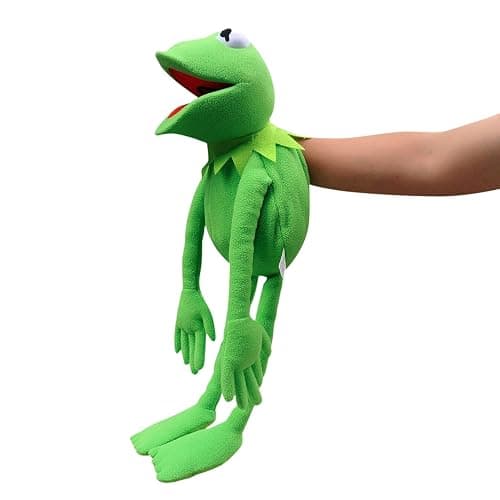 Kermit Frogs Hand Puppet, Frog Plush,The Muppets Show, Soft Frog Puppet Doll Suitable for Role Play -Green, 24 Inches - Image 1